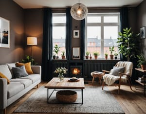 Гостинная в скандинавском стиле