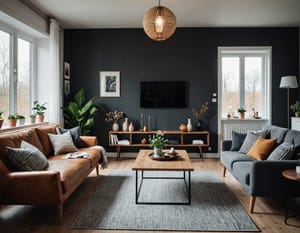 Фото гостинной в скандинавском стиле