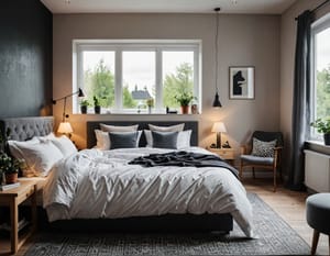 Спальня в скандинавском стиле